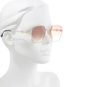 Gucci 60mm Gradient Square Sunglasses